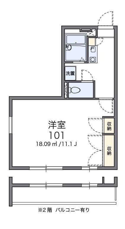 レオパレス金子の物件間取画像