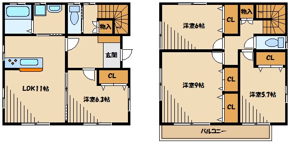 秋元賃貸住宅IIIの物件間取画像