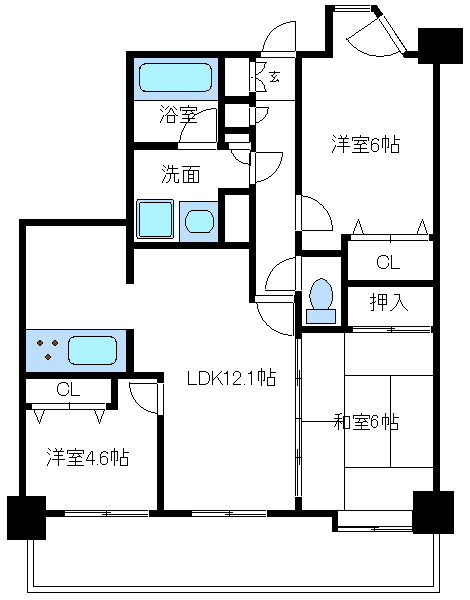 ライオンズガーデン京王南大沢の物件間取画像