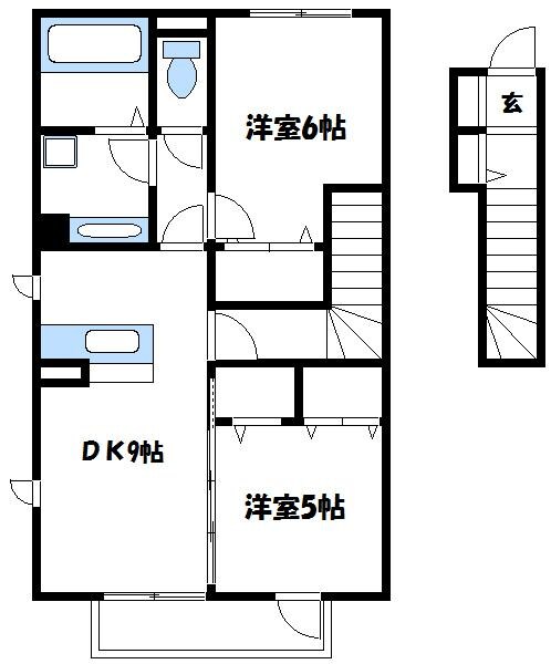 グリーンコートＢの物件間取画像