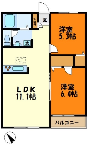 メゾンドオレンジの物件間取画像