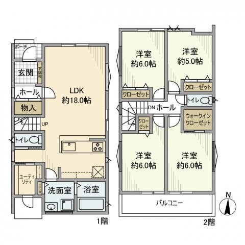 大曽根戸建の物件間取画像