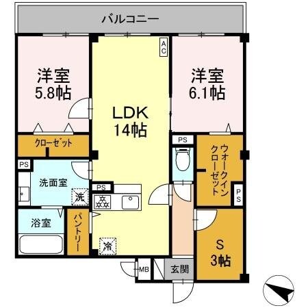 エルデ大倉山の物件間取画像