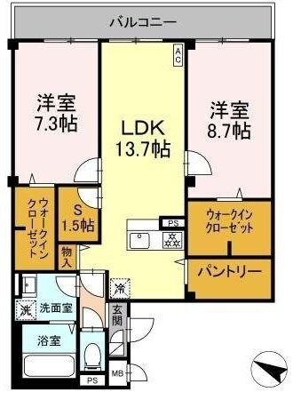 エルデ大倉山の物件間取画像