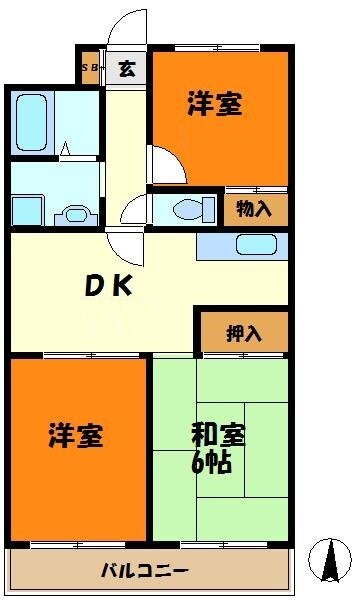 アースコンセプト綱島の物件間取画像