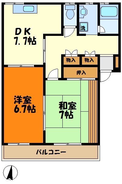 ラフィネ綱島の物件間取画像