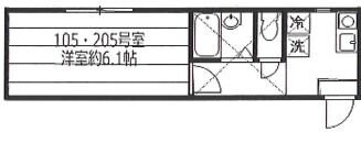 マリンプラザ２の物件間取画像