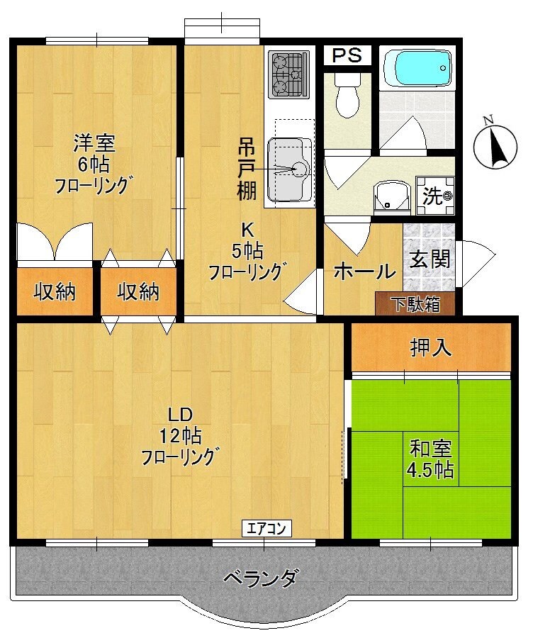 菅住宅2号棟の物件間取画像