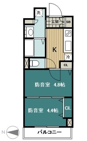 Wレジデンス多摩川の物件間取画像