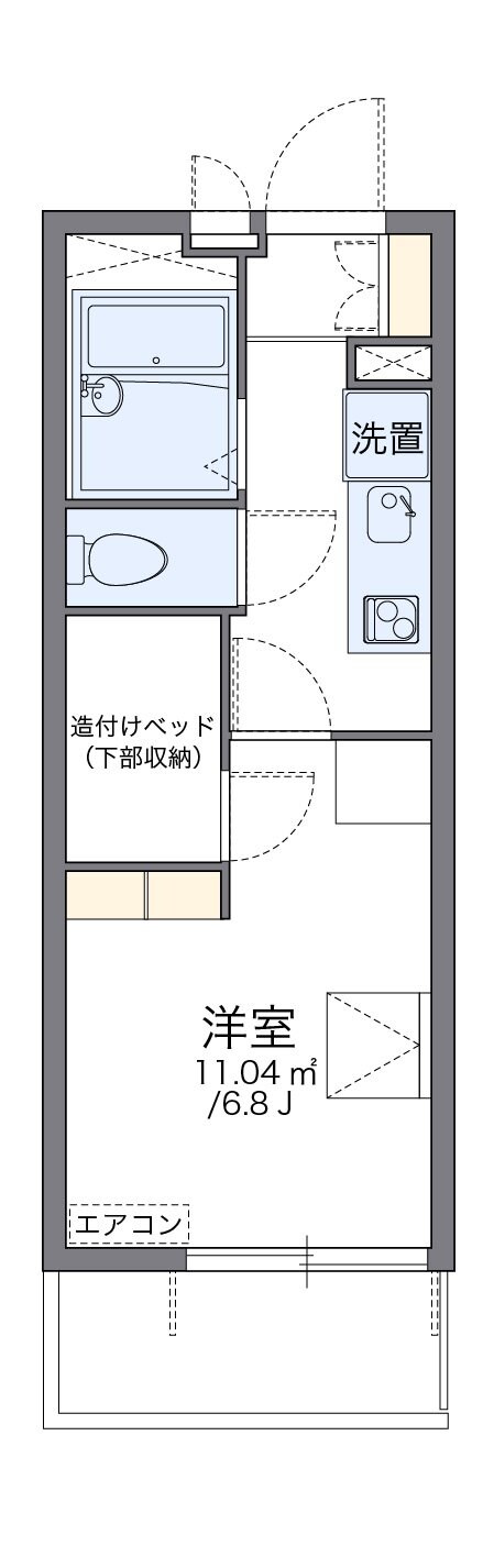 レオパレスアクセス登戸の物件間取画像