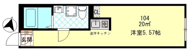 コムストック登戸の物件間取画像