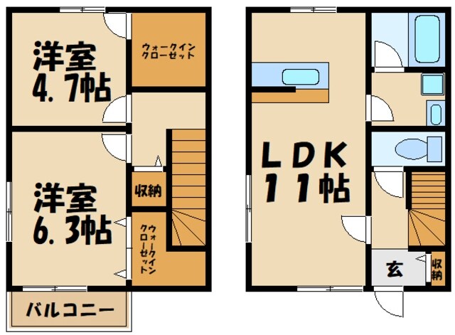 ペルシーモの物件間取画像