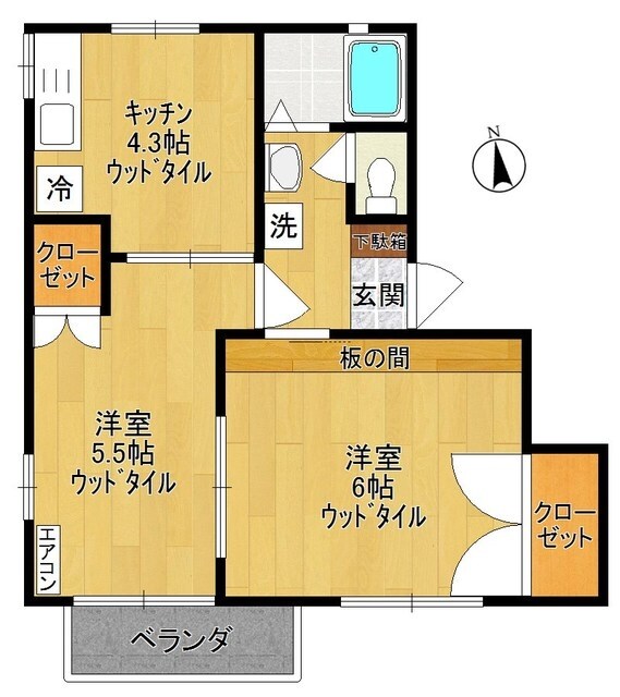 セピアコートAの物件間取画像