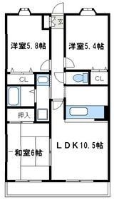 第５旭マンションの物件間取画像