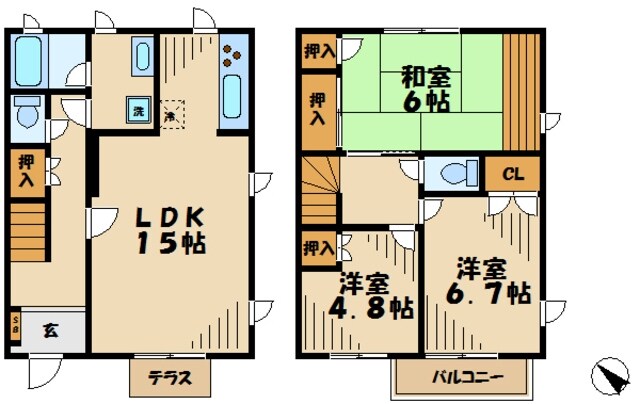 サニーヒルの物件間取画像