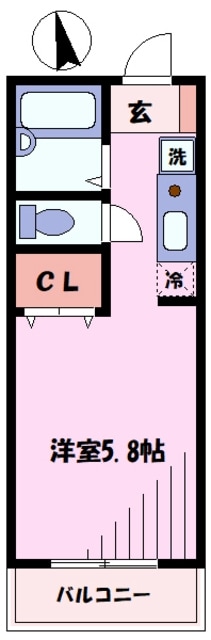 登戸アパートメント１の物件間取画像