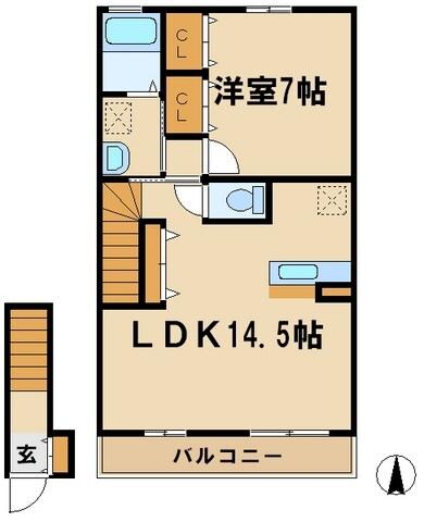 メゾンソレイユの物件間取画像