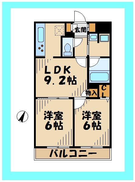 ブランネージュ多摩川の物件間取画像