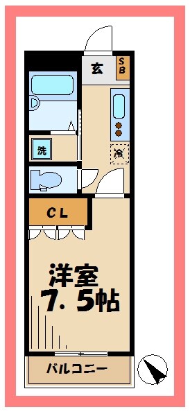 メゾンユーカリの物件間取画像