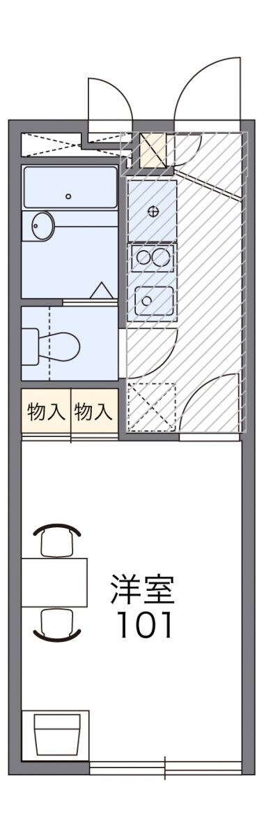 レオパレスさくら坂の物件間取画像