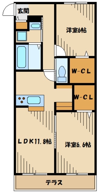 クレールコートの物件間取画像