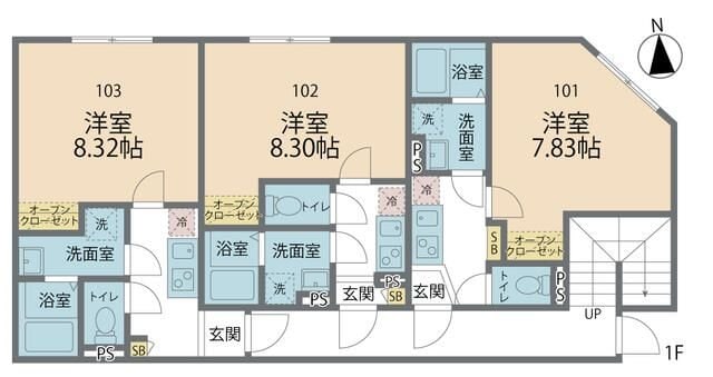 カインドネス本厚木Ｎｏｒｔｈの物件間取画像