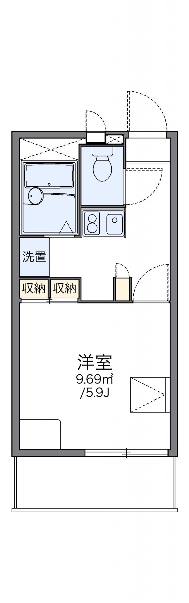 レオパレスラッキーハイムＴの物件間取画像