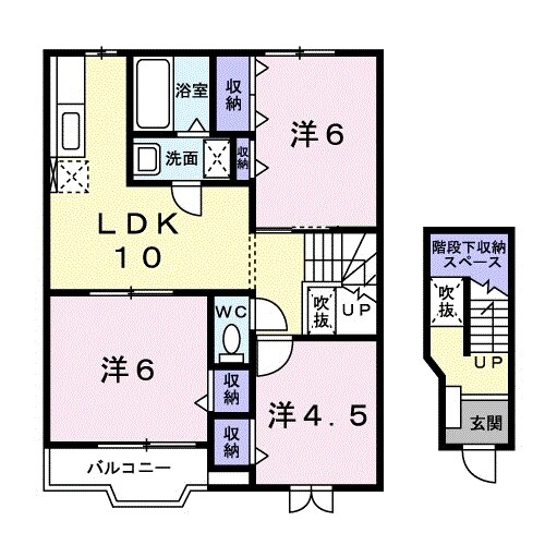 エスポワールＢの物件間取画像