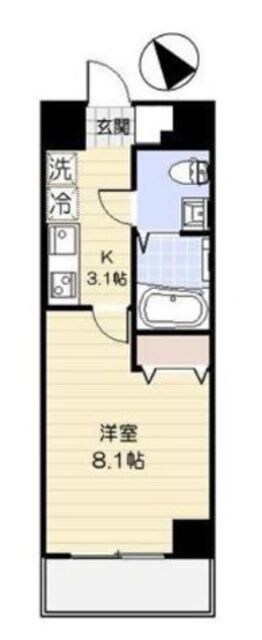 ブランドール壱番館の物件間取画像