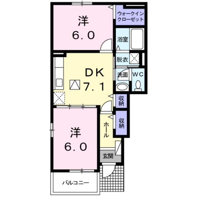 ソレアード　ミキＡの物件間取画像