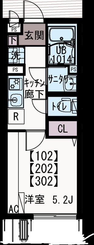 IXO国分北の物件間取画像