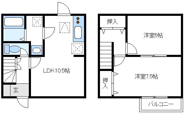 グランクール３の物件間取画像