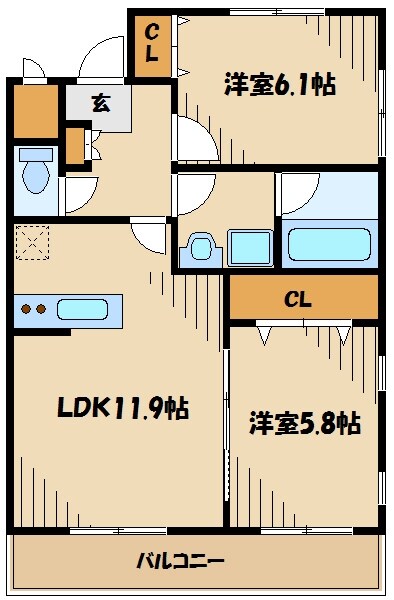 ライラックハイムの物件間取画像