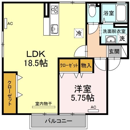 マロンハイツBの物件間取画像