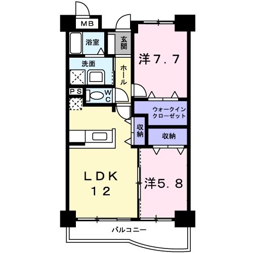 アンソレイエ　アオキの物件間取画像