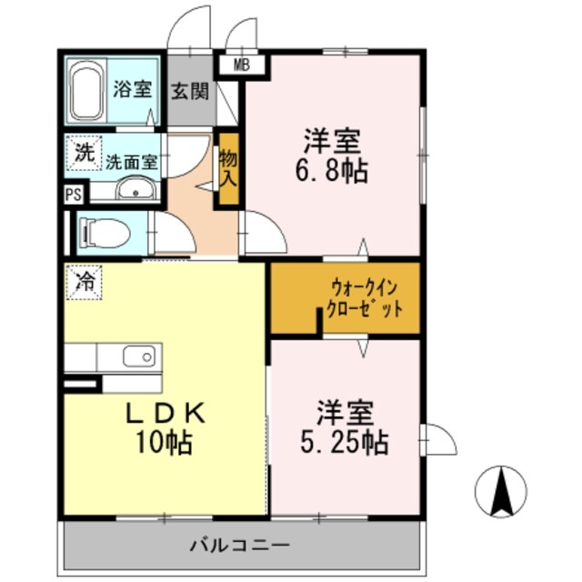 ソレイユＢの物件間取画像