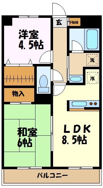 宮崎台コートパレスの物件間取画像