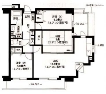 アップグレード仲町台の物件間取画像