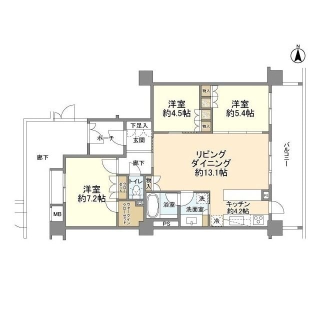 サンクタス鷺沼プライベートヒルの物件間取画像