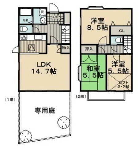 小泉テラスハウスの物件間取画像