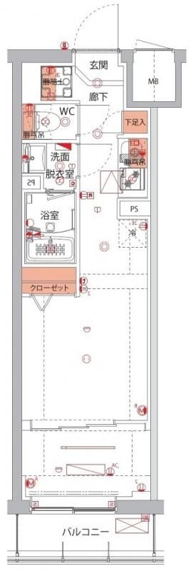 ハーモニーレジデンスパレスフロントの物件間取画像