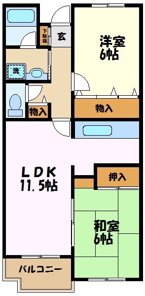 テラス都筑中央公園の物件間取画像