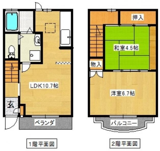 テラス長坂の物件間取画像