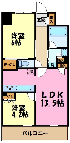 ＢＬＥＳＳ宮崎台の物件間取画像