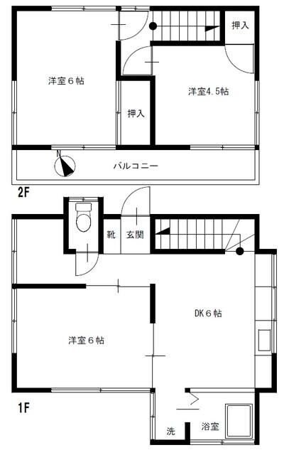 南山田町貸家の物件間取画像