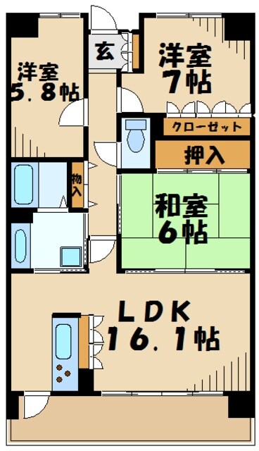 物件間取画像