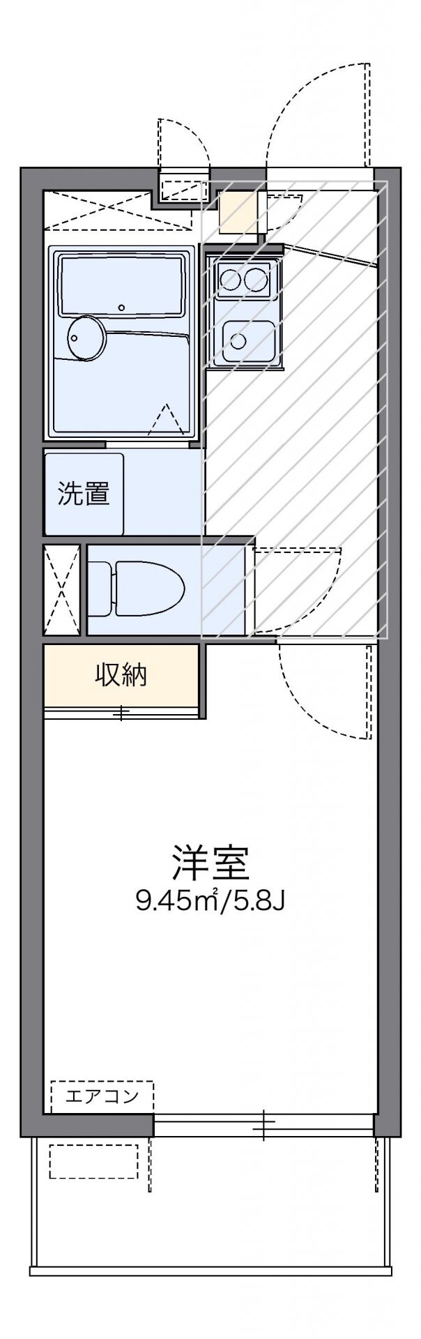 レオパレスホワイトヒルズIIの物件間取画像