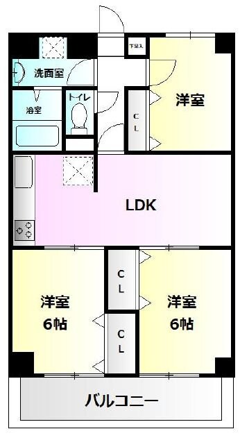 ユーコート稲田堤の物件間取画像