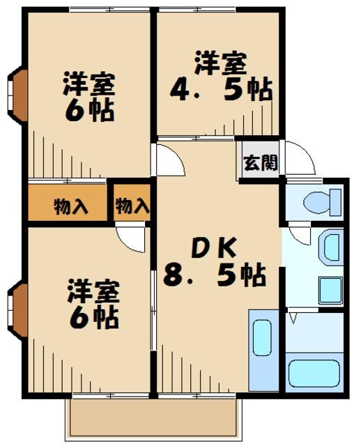 井口ハイツＡの物件間取画像