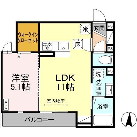 D Paina宿河原7の物件間取画像